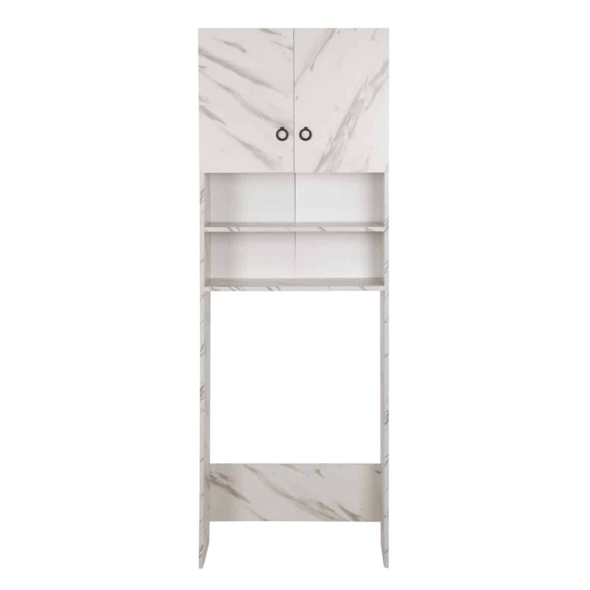 ΕΠΙΠΛΟ ΠΛΥΝΤΗΡΙΟΥ ΜΕ ΡΑΦΙΑ&ΝΤΟΥΛΑΠΙ TERRY ΛΕΥΚΟ ΜΑΡΜΑΡΟ ΕΦΕ HM9122.12 64Χ29Χ181Υεκ. - Image 4