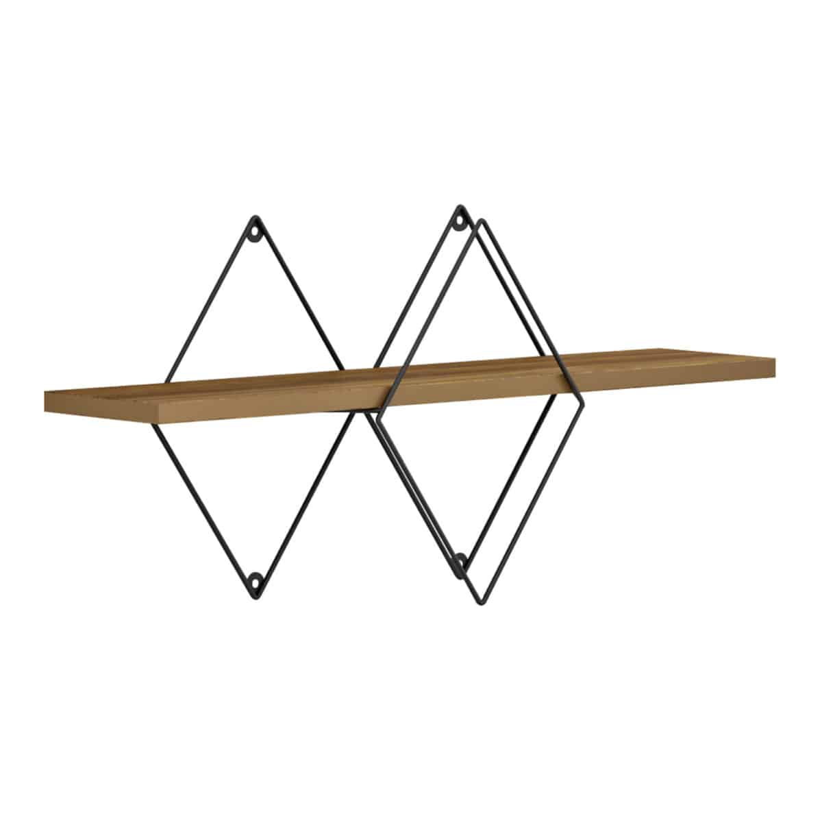 ΕΠΙΤΟΙΧΙΟ ΡΑΦΙ CHANTRIA HM8934.11 ΜΕΛΑΜΙΝΗ ΣΕ ΟΑΚ ΧΡΩΜΑ-ΜΕΤΑΛΛΟ ΜΑΥΡΟ 60x14x36Υεκ. - Image 4