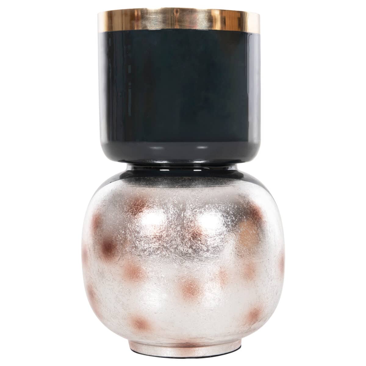 ΕΠΙΤΡΑΠΕΖΙΟ ΔΙΑΚΟΣΜΗΤΙΚΟ BAZO LINGON HM4233.05 ΜΕΤΑΛΛΟ ΜΠΛΕ ΑΝΘΡΑΚΙ-ΑΣΗΜΙ Φ21x37,5Υ - Image 3