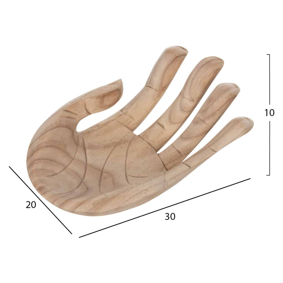 ΕΠΙΤΡΑΠΕΖΙΟ ΔΙΑΚΟΣΜΗΤΙΚΟ ΧΕΡΙ HM4278L ΜΑΣΙΦ ΞΥΛΟ ΑΛΜΠΑΣΙΑΣ ΣΕ ΦΥΣΙΚΟ 30x20x10Υεκ. - Image 2