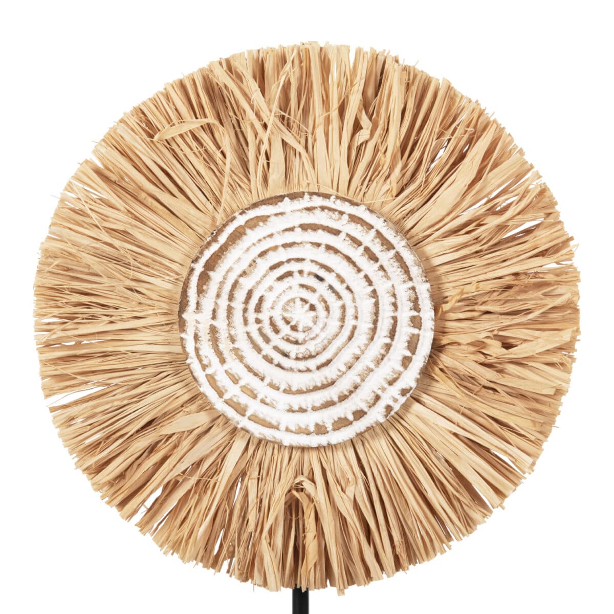 ΕΠΙΤΡΑΠΕΖΙΟ ΔΙΑΚΟΣΜΗΤΙΚΟ HM4224 ΙΝΕΣ RAFFIA ΣΕ ΦΥΣΙΚΟ-ΜΑΥΡΗ ΞΥΛΙΝΗ ΒΑΣΗ 18x9x43Υεκ. - Image 4