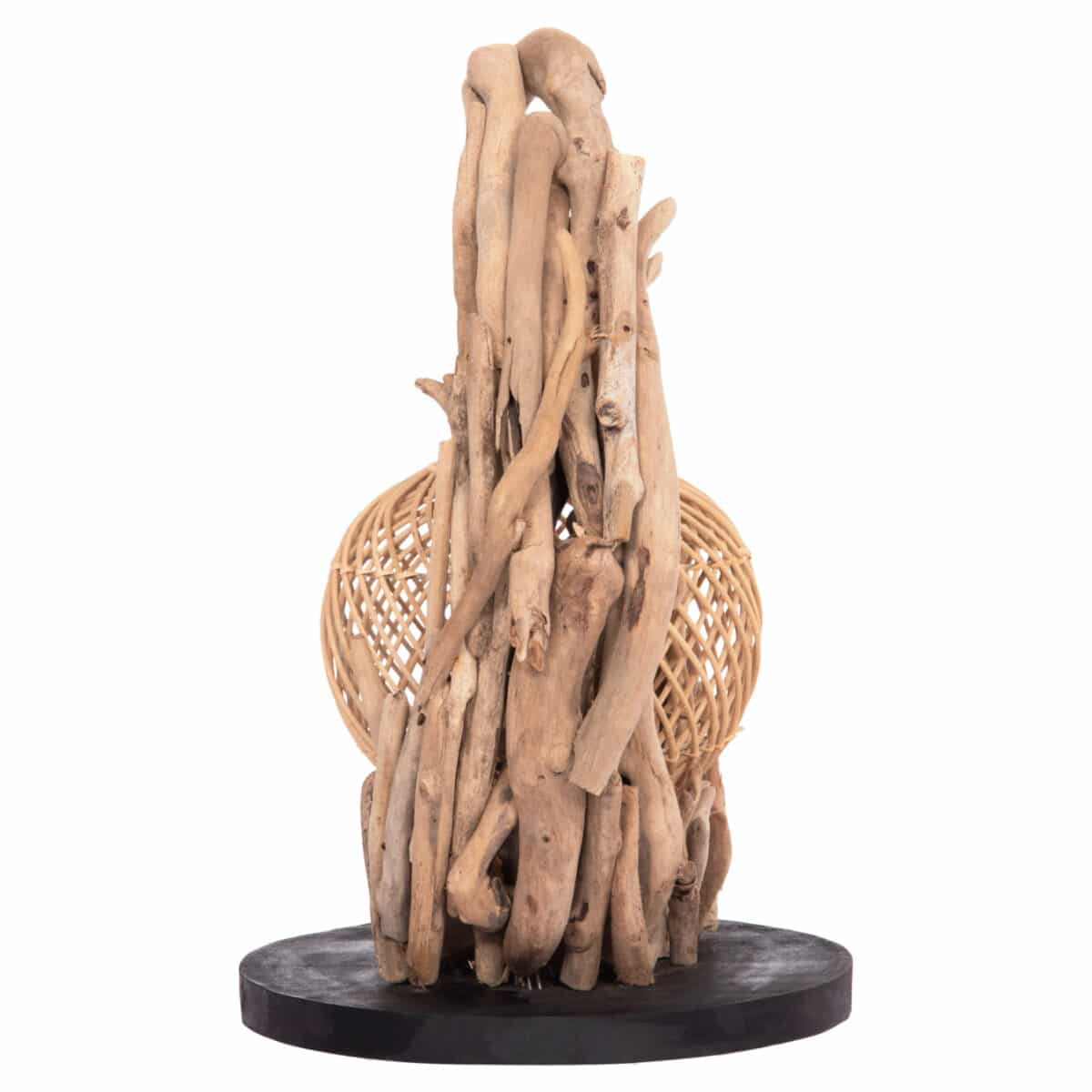 ΕΠΙΤΡΑΠΕΖΙΟ ΔΙΑΚΟΣΜΗΤΙΚΟ ΦΩΤΙΣΤΙΚΟ ASHIN HM4438 DRIFTWOOD--RATTAN 30x30x49Υεκ. - Image 5