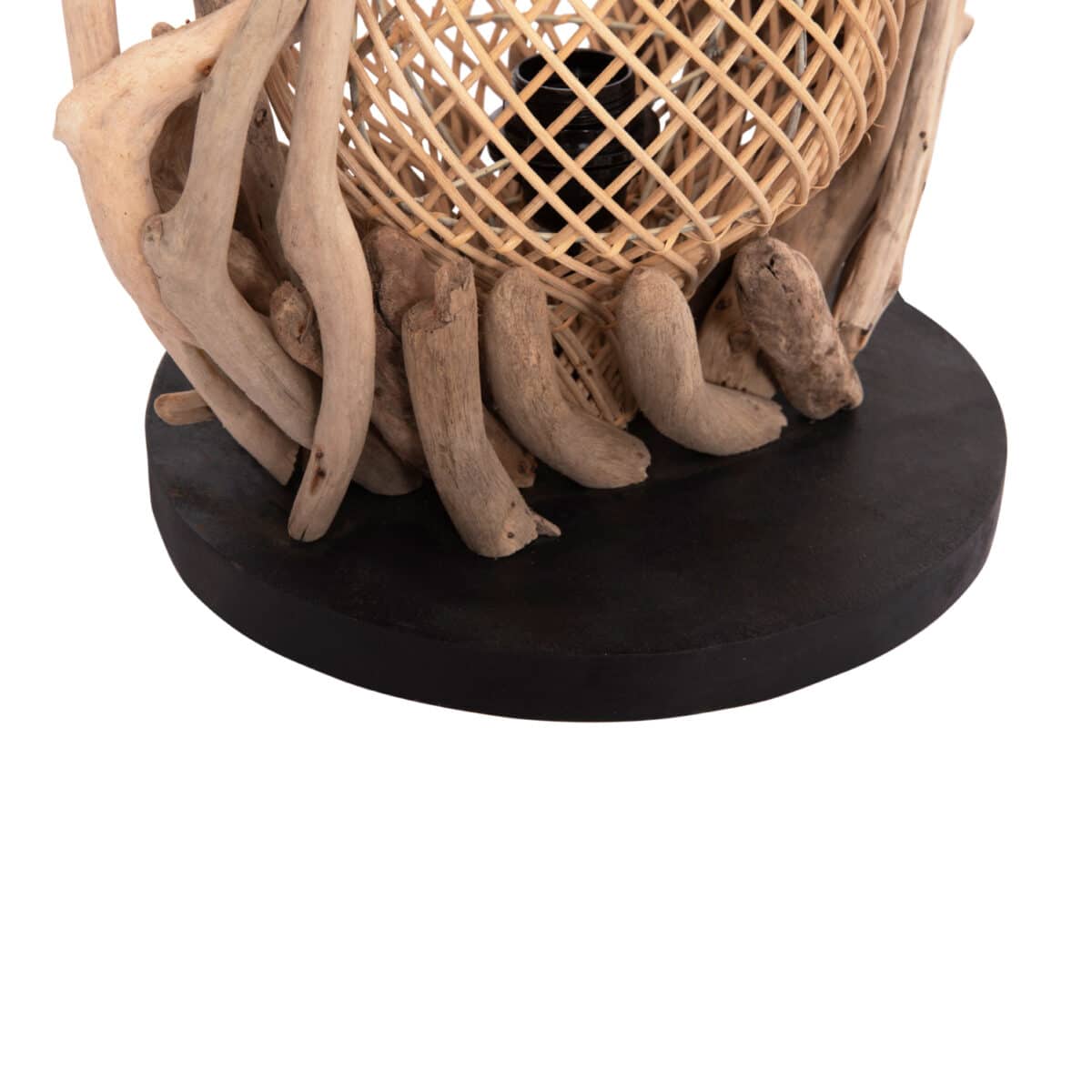 ΕΠΙΤΡΑΠΕΖΙΟ ΔΙΑΚΟΣΜΗΤΙΚΟ ΦΩΤΙΣΤΙΚΟ ASHIN HM4438 DRIFTWOOD--RATTAN 30x30x49Υεκ. - Image 7