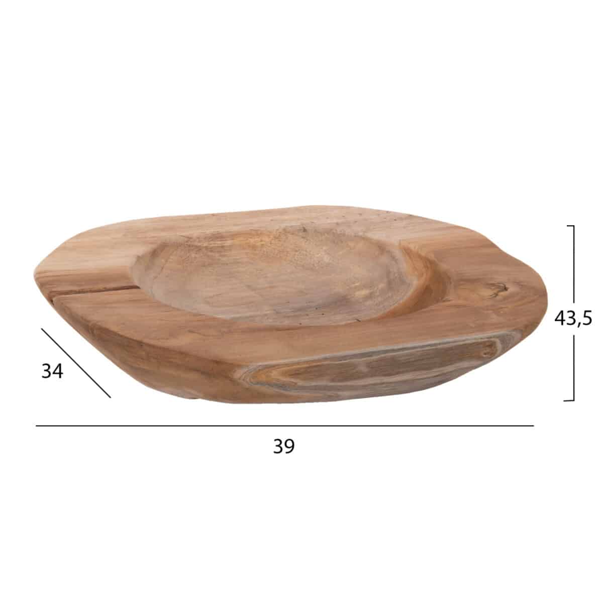 ΕΠΙΤΡΑΠΕΖΙΟ ΔΙΑΚΟΣΜΗΤΙΚΟ ΜΠΟΛ YOKI HM9628 ΞΥΛΟ ΤΕΑΚ Φ39x6,5Υ εκ. - Image 2