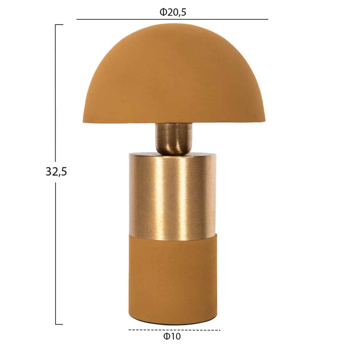 ΕΠΙΤΡΑΠΕΖΙΟ ΦΩΤΙΣΤΙΚΟ PUNE HM4254.10 ΜΕΤΑΛΛΟ ΣΕ ΜΟΥΣΤΑΡΔΙ-ΧΡΥΣΟ Φ20,5x32,5Υεκ. - Image 2