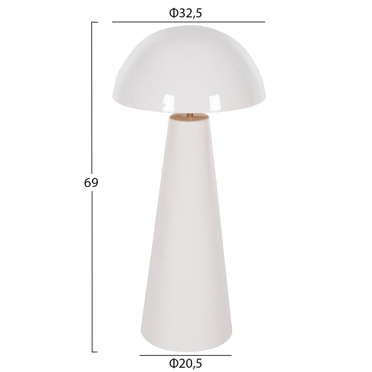 ΕΠΙΤΡΑΠΕΖΙΟ ΦΩΤΙΣΤΙΚΟ SMUSH HM4258.03 ΜΕΤΑΛΛΟ ΣΕ ΛΕΥΚΟ-ΡΥΘΜΙΖΟΜΕΝΟ ΚΑΠΕΛΟ Φ32,5x69Υεκ. - Image 2