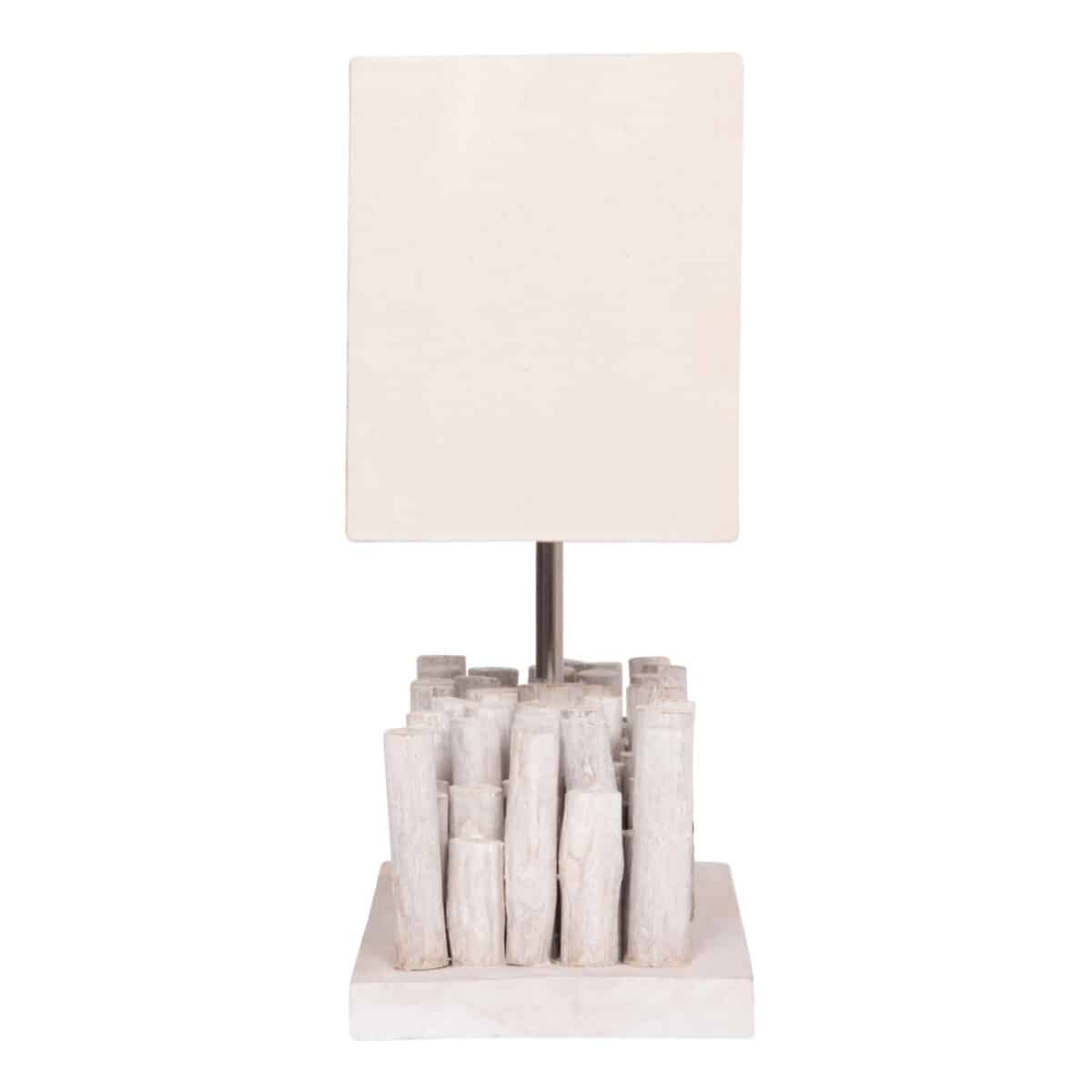 ΕΠΙΤΡΑΠΕΖΙΟ ΦΩΤΙΣΤΙΚΟ TWIGGY HM4426 DRIFTWOOD & ΚΑΠΕΛΟ ΣΕ ΛΕΥΚΟ 50,5x16,5x40Υεκ. - Image 4