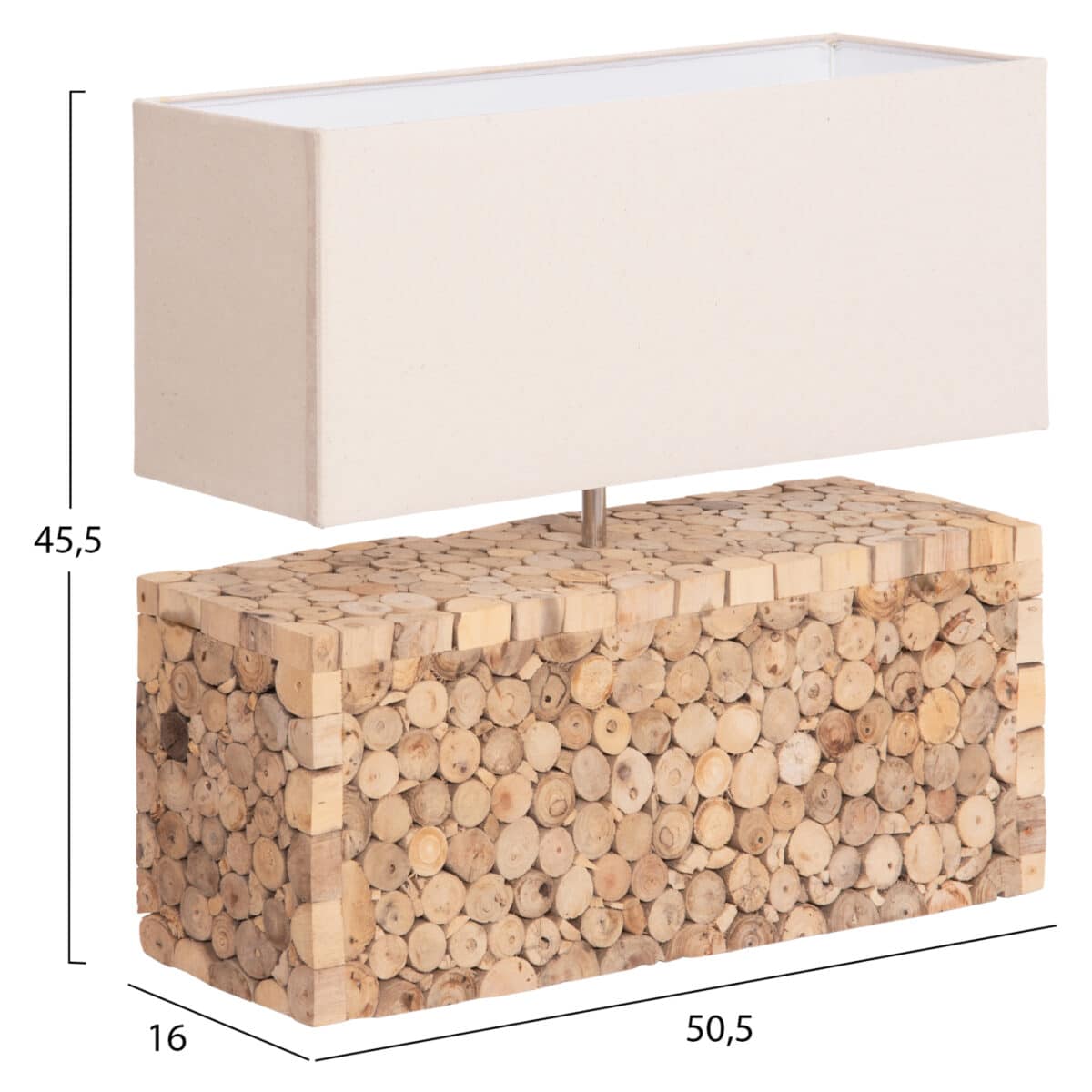 ΕΠΙΤΡΑΠΕΖΙΟ ΦΩΤΙΣΤΙΚΟ TWIGGY HM4437 DRIFTWOOD & ΛΕΥΚΟ ΚΑΠΕΛΟ 50.5x16x45.5Υεκ. - Image 2