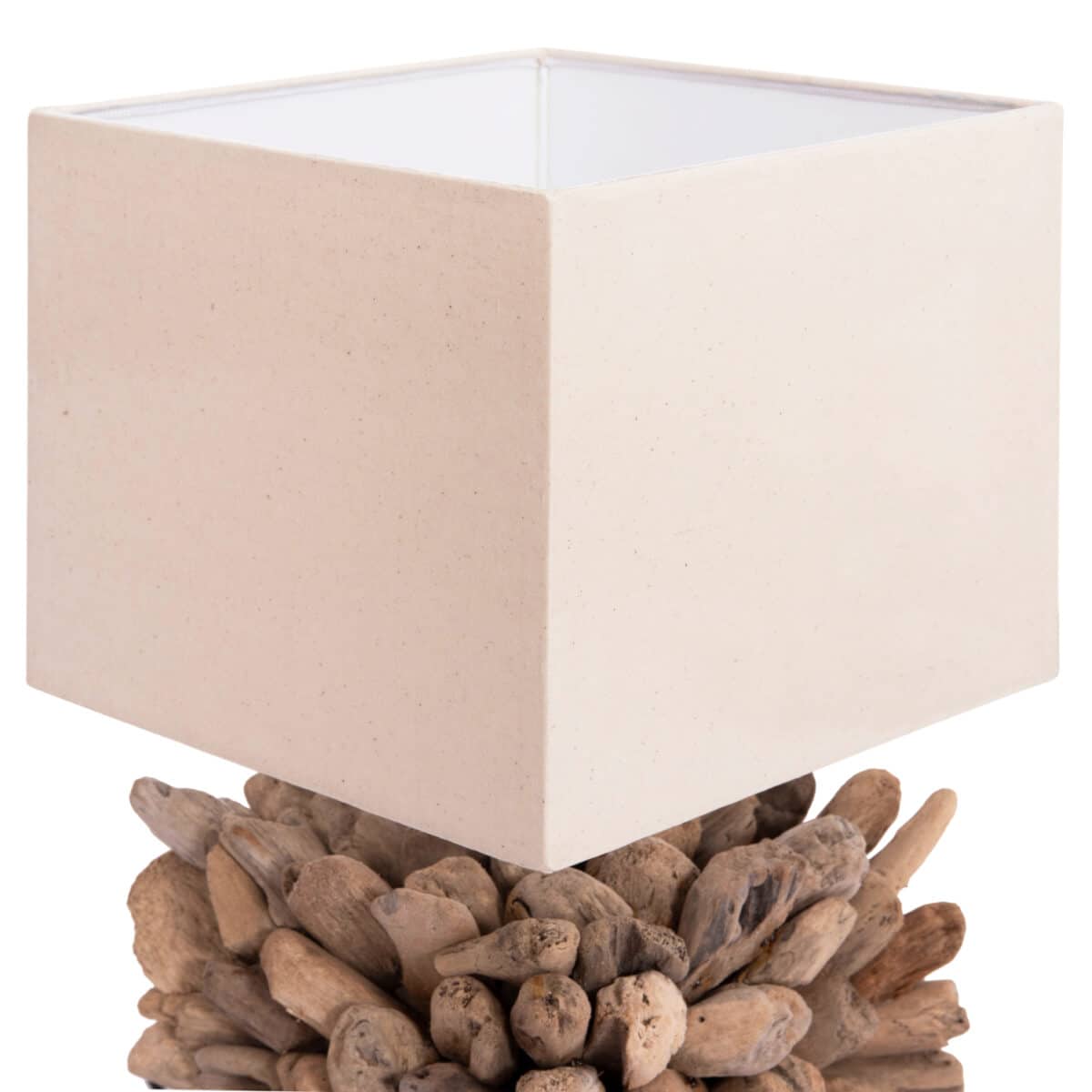 ΕΠΙΤΡΑΠΕΖΙΟ ΦΩΤΙΣΤΙΚΟ ΣΧΗΜΑ ΚΥΒΟΥ TWIGGY HM4425 DRIFTWOOD & ΛΕΥΚΟ ΚΑΠΕΛΟ 24x24x46Υεκ - Image 4