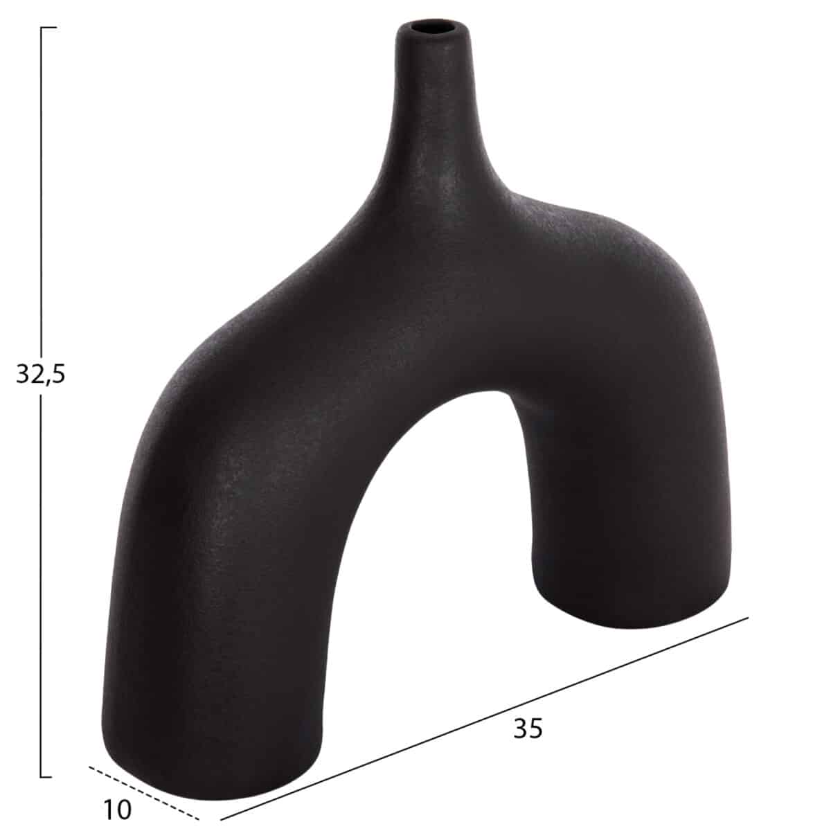 ΕΠΙΤΡΑΠΕΖΙΟ ΚΕΡΑΜΙΚΟ ΔΙΑΚΟΣΜΗΤΙΚΟ ΣΕΙΡΑ ISIL HM4601.02 ΜΑΥΡΟ ΜΑΤ 35x10x32.5Υεκ - Image 2