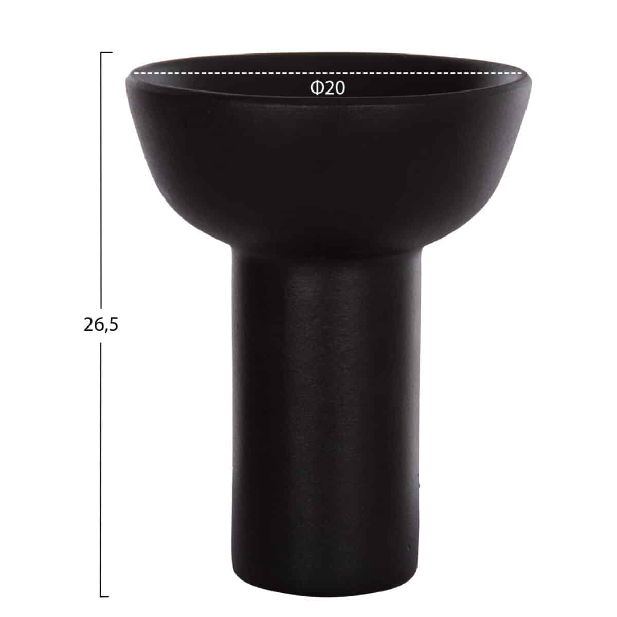 ΕΠΙΤΡΑΠΕΖΙΟ ΚΕΡΑΜΙΚΟ ΔΙΑΚΟΣΜΗΤΙΚΟ ELENDIL HM4603.02 ΜΑΥΡΟ ΜΑΤ Φ20x26.5Υεκ - Image 2