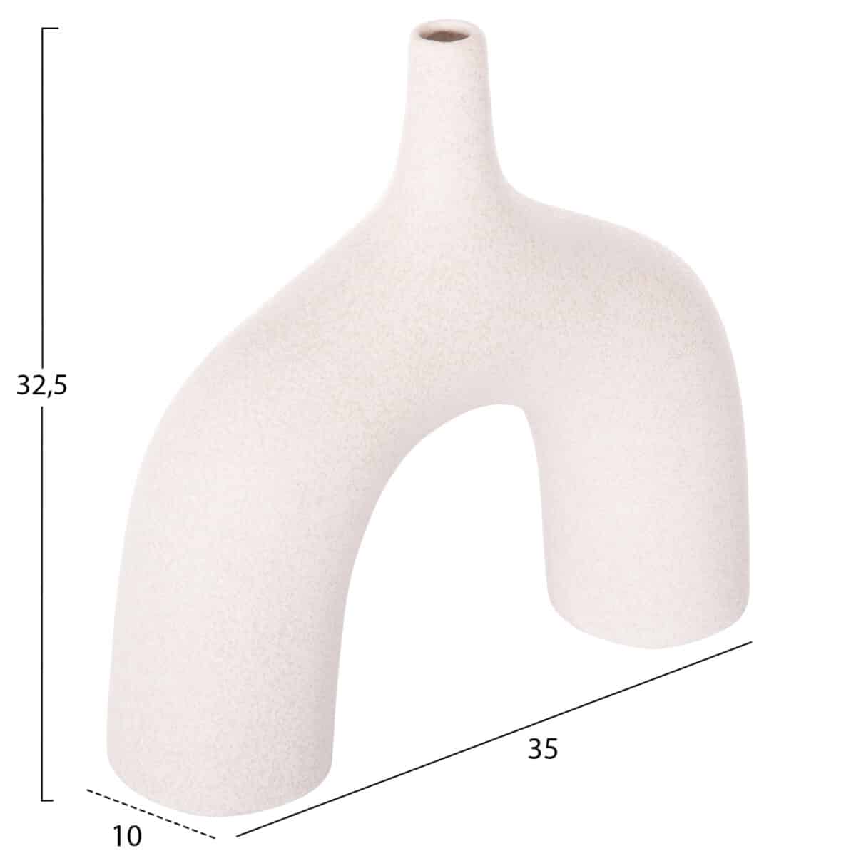 ΕΠΙΤΡΑΠΕΖΙΟ ΚΕΡΑΜΙΚΟ ΔΙΑΚΟΣΜΗΤΙΚΟ ΣΕΙΡΑ ISIL HM4601.01 ΚΡΥΣΤΑΛΛ.ΥΠΟΛΕΥΚΟ 35x10x32.5Υεκ - Image 2