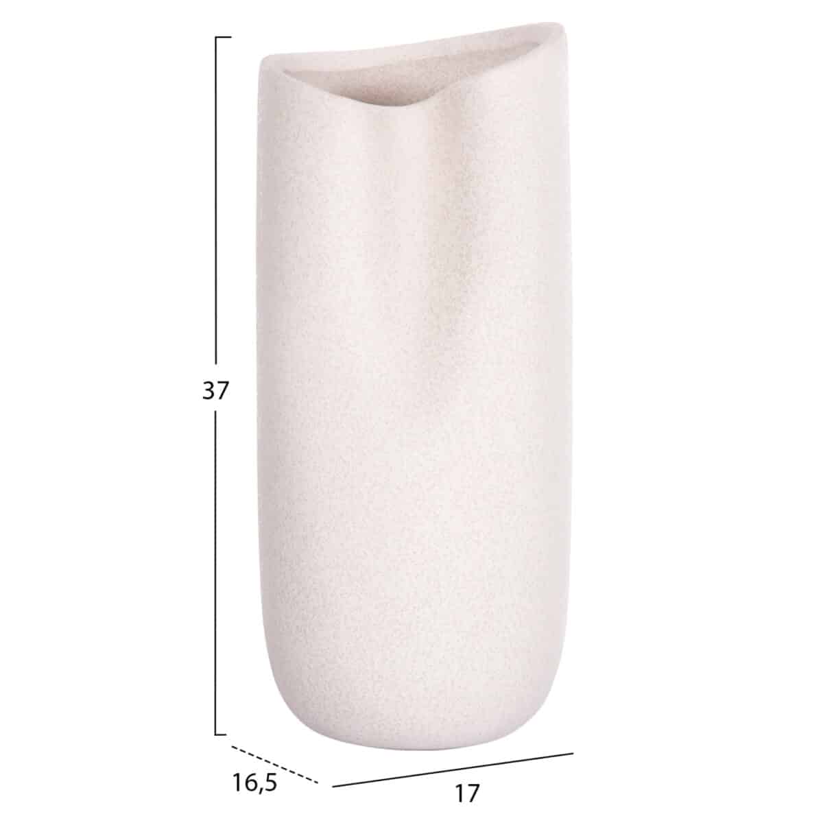 ΕΠΙΤΡΑΠΕΖΙΟ ΚΕΡΑΜΙΚΟ ΔΙΑΚΟΣΜΗΤΙΚΟ GLAΖΕ HM4606.01 ΚΡΥΣΤΑΛΛΙΚΟ ΥΠΟΛΕΥΚΟ 17x16,5x37Υεκ - Image 2