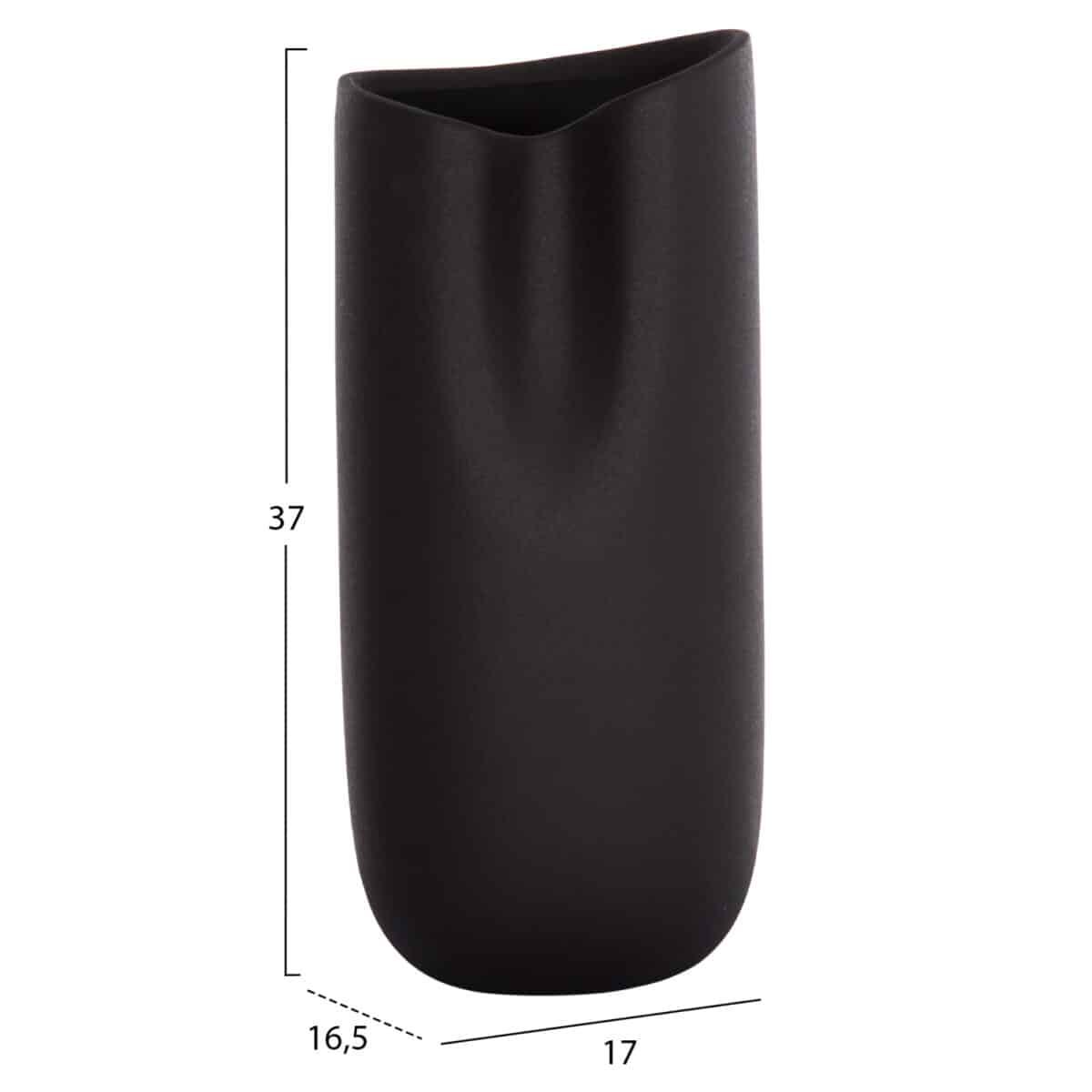 ΕΠΙΤΡΑΠΕΖΙΟ ΚΕΡΑΜΙΚΟ ΔΙΑΚΟΣΜΗΤΙΚΟ GLAΖΕ HM4606.02 ΜΑΥΡΟ ΜΑΤ 17x16,5x37Υεκ - Image 2