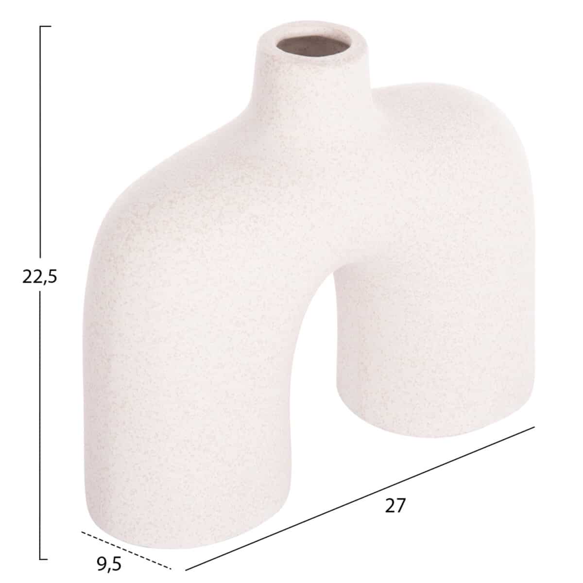 ΕΠΙΤΡΑΠΕΖΙΟ ΚΕΡΑΜΙΚΟ ΔΙΑΚΟΣΜΗΤΙΚΟ ISIL HM4600.01 ΚΡΥΣΤΑΛΛ.ΥΠΟΛΕΥΚΟ 27x9.5x22.5Υεκ - Image 2