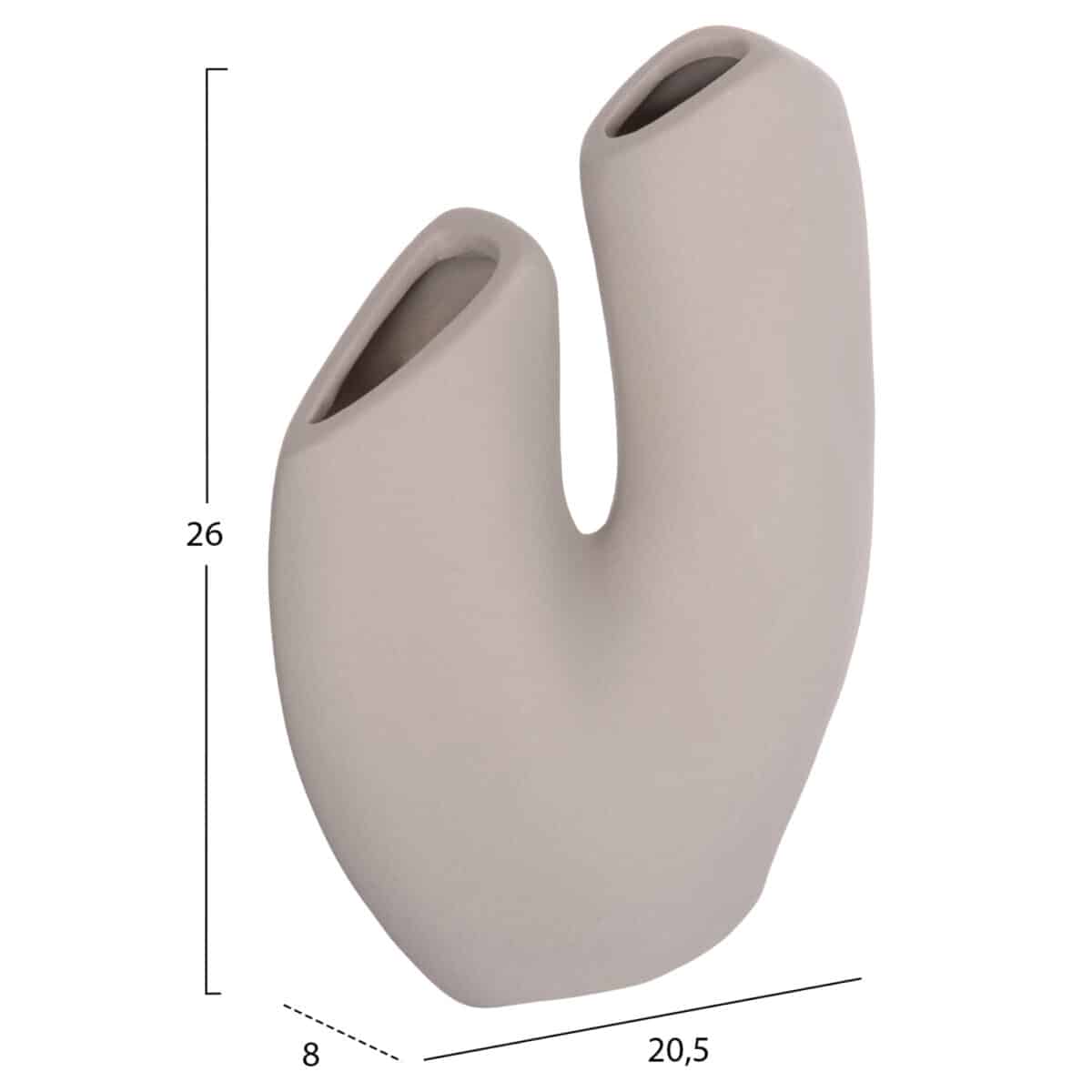 ΕΠΙΤΡΑΠΕΖΙΟ ΚΕΡΑΜΙΚΟ ΔΙΑΚΟΣΜΗΤΙΚΟ ARKEN HM4619.03 ΓΚΡΙ ΜΑΤ 20,5x8x26Υεκ - Image 2