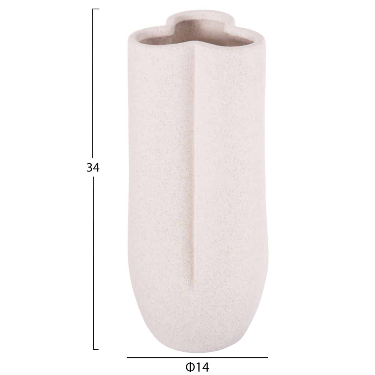 ΕΠΙΤΡΑΠΕΖΙΟ ΚΕΡΑΜΙΚΟ ΔΙΑΚΟΣΜΗΤΙΚΟ GLAΖΕ HM4611.01 ΚΡΥΣΤΑΛΛΙΚΟ ΥΠΟΛΕΥΚΟ Φ14x34Υεκ - Image 2