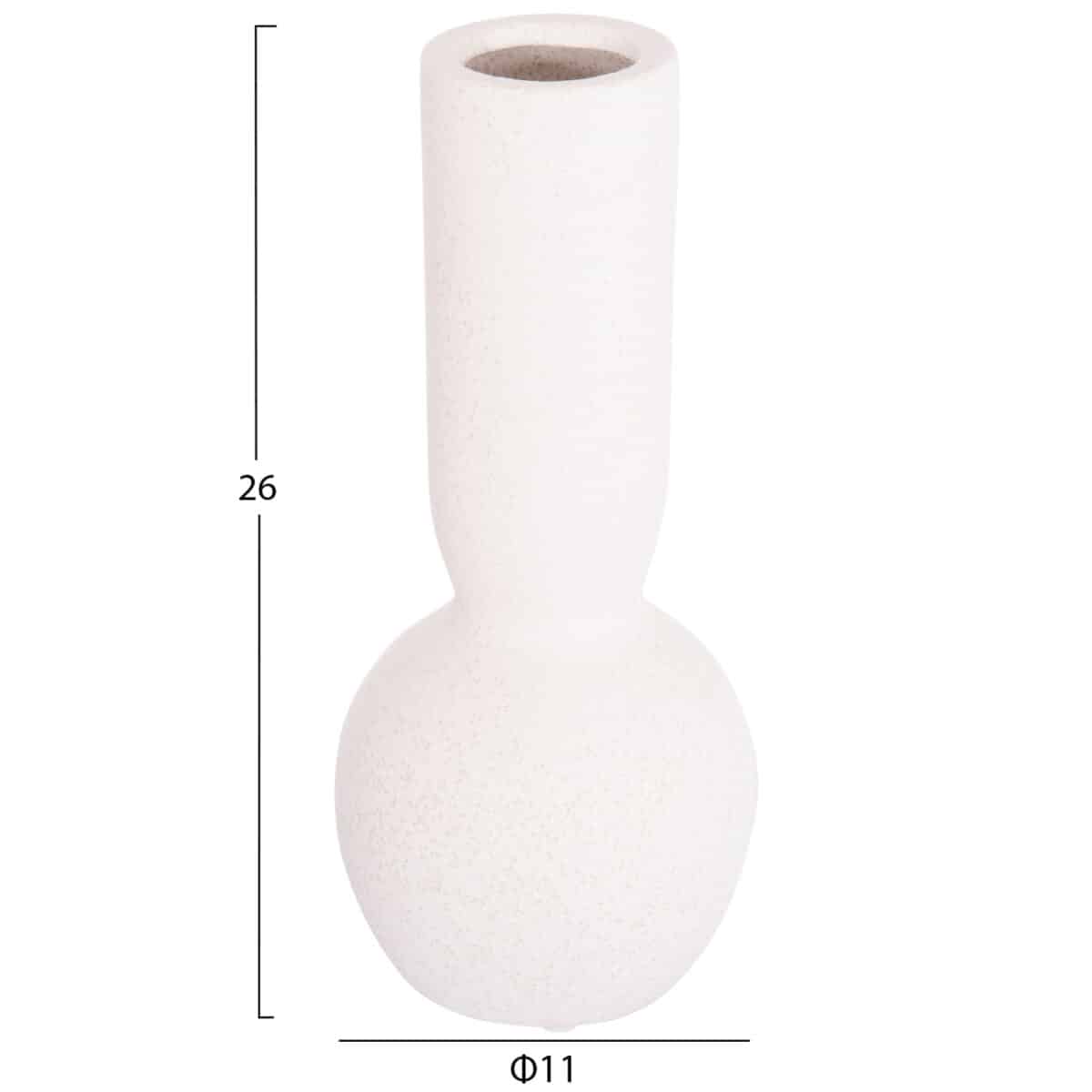 ΕΠΙΤΡΑΠΕΖΙΟ ΚΕΡΑΜΙΚΟ ΔΙΑΚΟΣΜΗΤΙΚΟ GALAD HM4616.01 ΚΡΥΣΤΑΛΛΙΚΟ ΥΠΟΛΕΥΚΟ Φ11x26Υεκ - Image 2