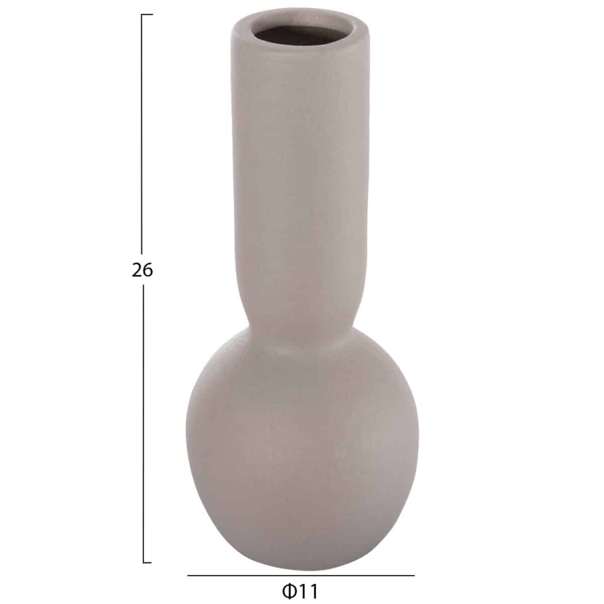 ΕΠΙΤΡΑΠΕΖΙΟ ΚΕΡΑΜΙΚΟ ΔΙΑΚΟΣΜΗΤΙΚΟ GALAD HM4616.02 ΓΚΡΙ ΜΑΤ Φ11x26Υεκ - Image 2