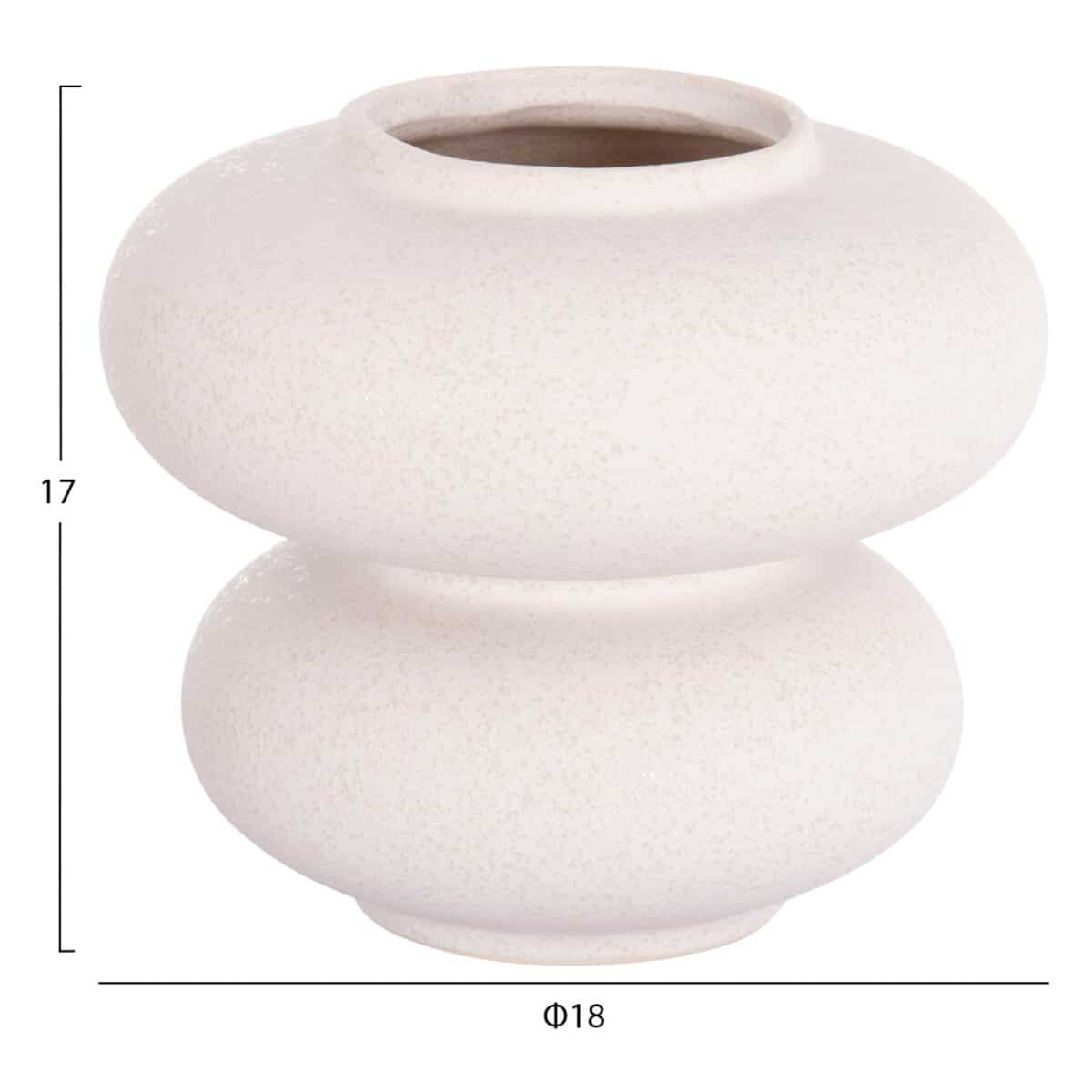 ΕΠΙΤΡΑΠΕΖΙΟ ΚΕΡΑΜΙΚΟ ΔΙΑΚΟΣΜΗΤΙΚΟ ROOK HM4629.01 ΥΠΟΛΕΥΚΟ ΚΡΥΣΤΑΛΛΙΚΟ Φ18x17Υεκ - Image 2