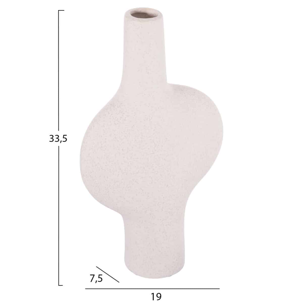 ΕΠΙΤΡΑΠΕΖΙΟ ΚΕΡΑΜΙΚΟ ΔΙΑΚΟΣΜΗΤΙΚΟ ARKEN HM4620.01 ΚΡΥΣΤΑΛΛ.ΥΠΟΛΕΥΚΟ 19x7,5x33,5Υεκ - Image 2