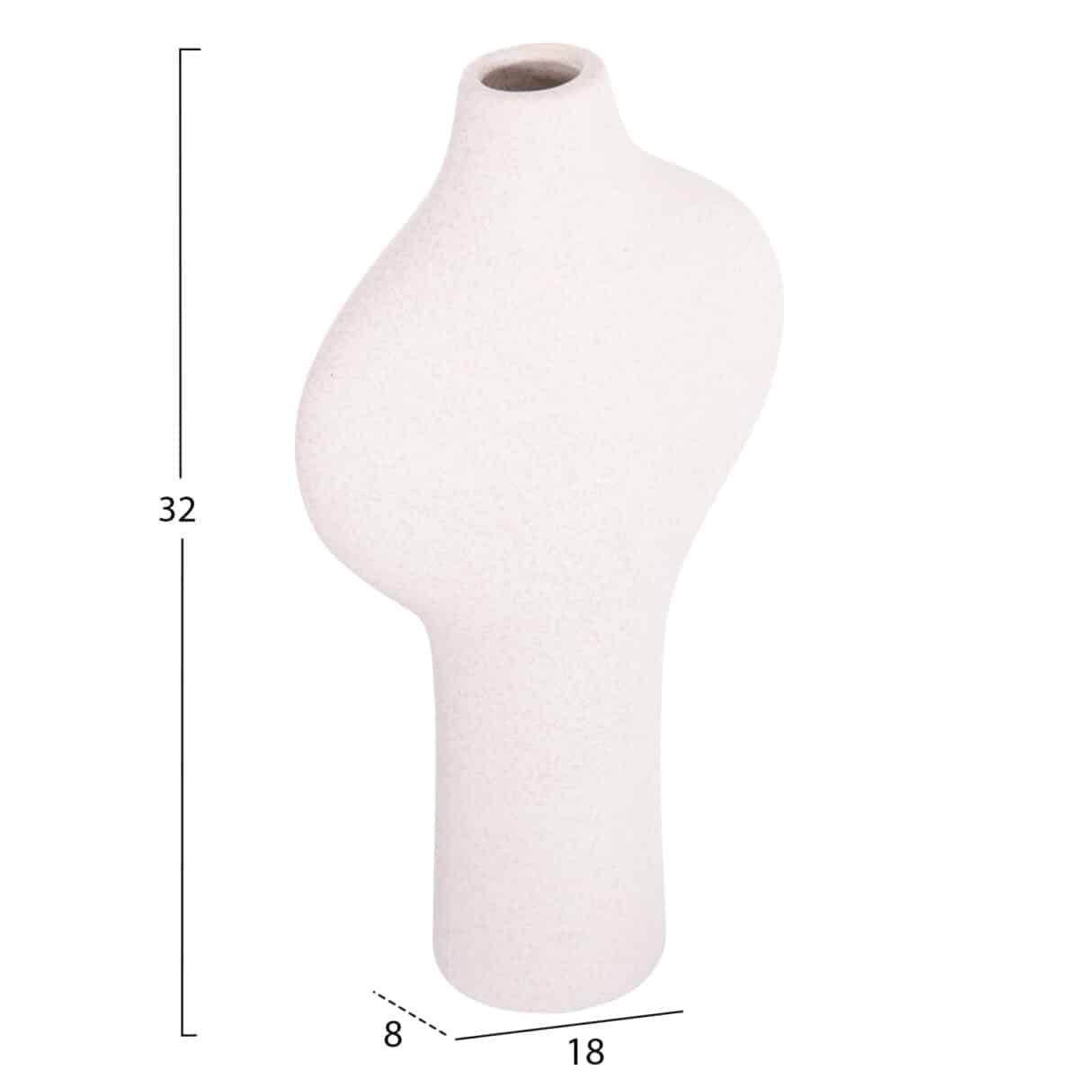 ΕΠΙΤΡΑΠΕΖΙΟ ΚΕΡΑΜΙΚΟ ΔΙΑΚΟΣΜΗΤΙΚΟ ARKEN HM4621.01 ΚΡΥΣΤΑΛΛ.ΥΠΟΛΕΥΚΟ 18x8x32Υ εκ . - Image 2