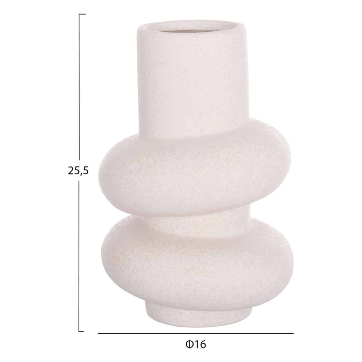 ΕΠΙΤΡΑΠΕΖΙΟ ΚΕΡΑΜΙΚΟ ΔΙΑΚΟΣΜΗΤΙΚΟ ROOK HM4627.01 ΥΠΟΛΕΥΚΟ ΚΡΥΣΤΑΛΛΙΚΟ Φ16x25,5Υεκ - Image 2