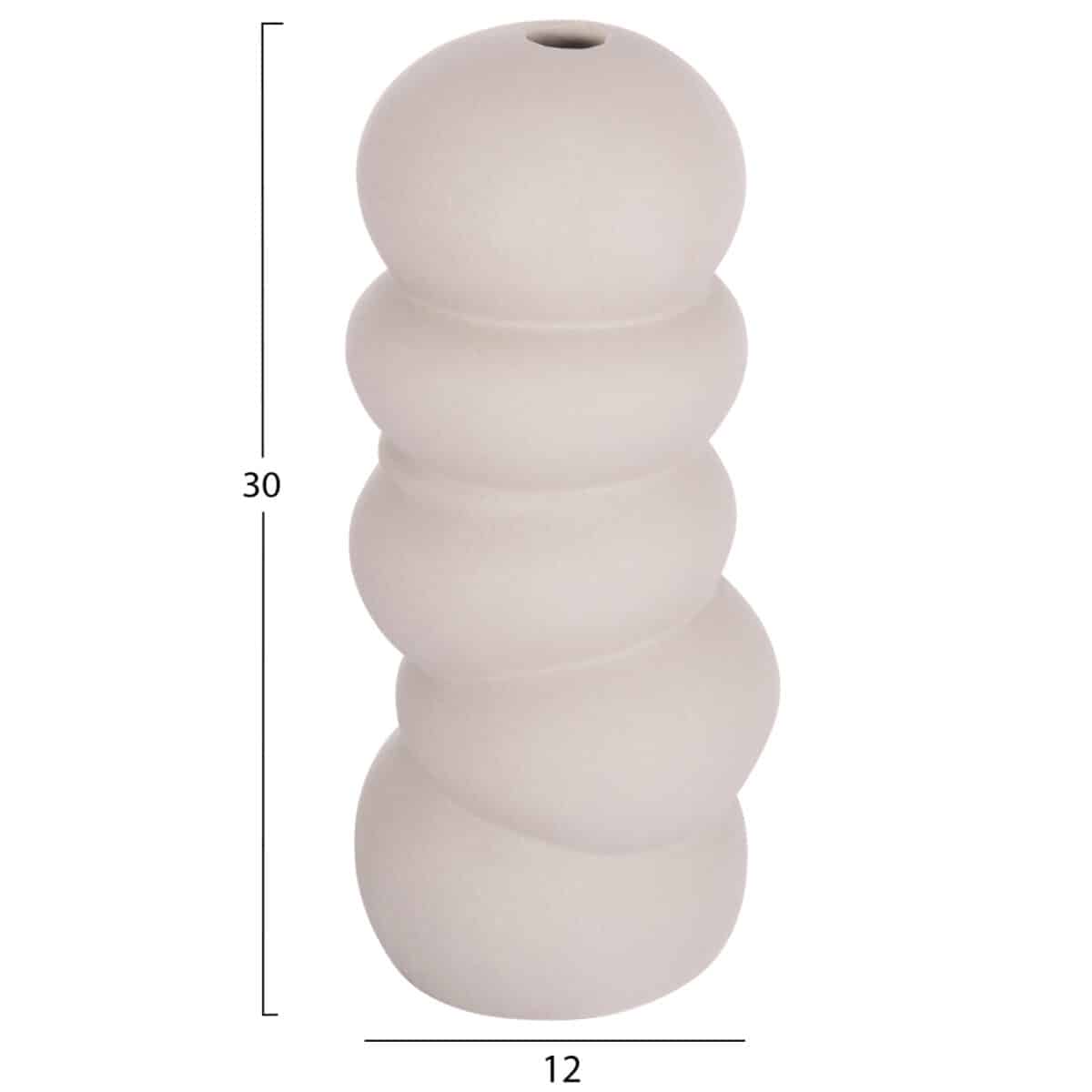 ΕΠΙΤΡΑΠΕΖΙΟ ΚΕΡΑΜΙΚΟ ΔΙΑΚΟΣΜΗΤΙΚΟ ROOK HM4630.03 ΓΚΡΙ ΜΑΤ Φ12x30Υ εκ. - Image 2