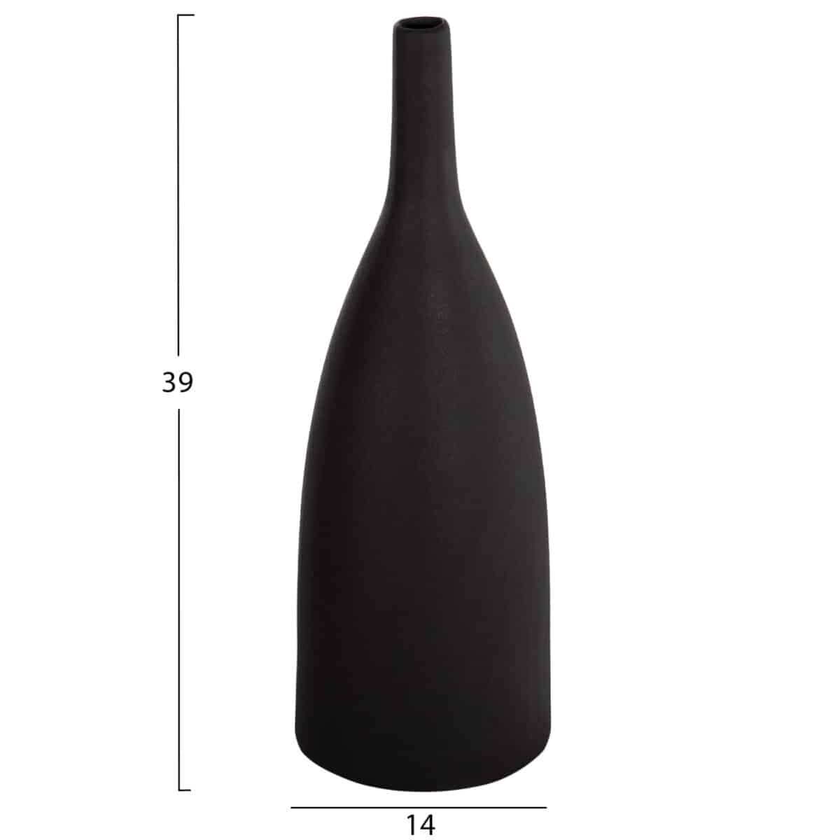 ΕΠΙΤΡΑΠΕΖΙΟ ΚΕΡΑΜΙΚΟ ΔΙΑΚΟΣΜΗΤΙΚΟ GALAD HM4634.02 ΜΑΥΡΟ ΜΑΤ Φ14x39Υεκ - Image 2