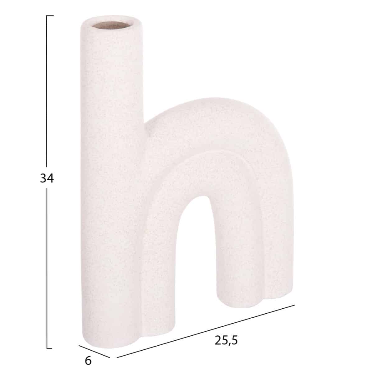 ΕΠΙΤΡΑΠΕΖΙΟ ΚΕΡΑΜΙΚΟ ΔΙΑΚΟΣΜΗΤΙΚΟ ARCON HM4638.01 ΚΡΥΣΤΑΛΛΙΚΟ ΥΠΟΛΕΥΚΟ 25,5x6x34Υεκ - Image 2