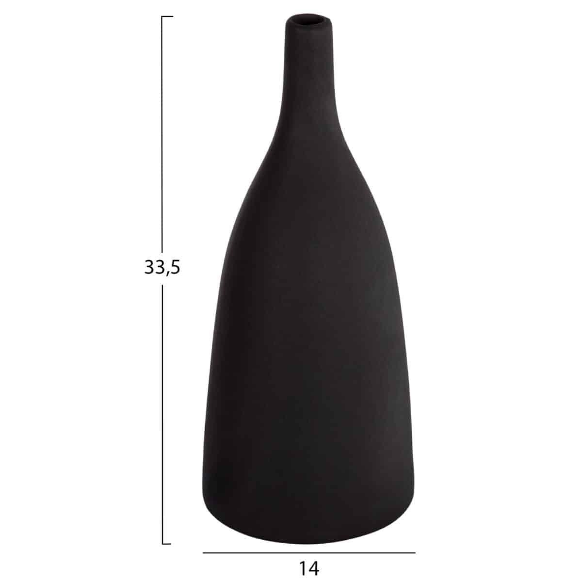 ΕΠΙΤΡΑΠΕΖΙΟ ΚΕΡΑΜΙΚΟ ΔΙΑΚΟΣΜΗΤΙΚΟ GALAD HM4635.02 ΜΑΥΡΟ ΜΑΤ Φ14x33,5Υεκ - Image 2