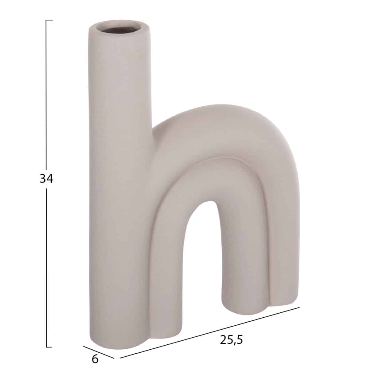 ΕΠΙΤΡΑΠΕΖΙΟ ΚΕΡΑΜΙΚΟ ΔΙΑΚΟΣΜΗΤΙΚΟ ARCON HM4638.03 ΓΚΡΙ ΜΑΤ 25,5x6x34Υεκ - Image 2