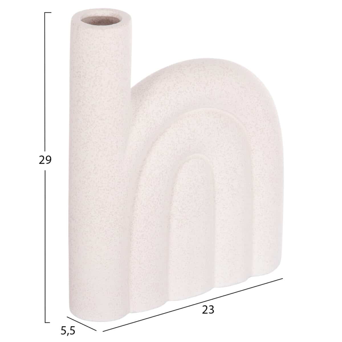 ΕΠΙΤΡΑΠΕΖΙΟ ΚΕΡΑΜΙΚΟ ΔΙΑΚΟΣΜΗΤΙΚΟ ARCON HM4639.01 ΚΡΥΣΤΑΛΛΙΚΟ ΥΠΟΛΕΥΚΟ 23,5x5,5x29,5Υεκ - Image 2