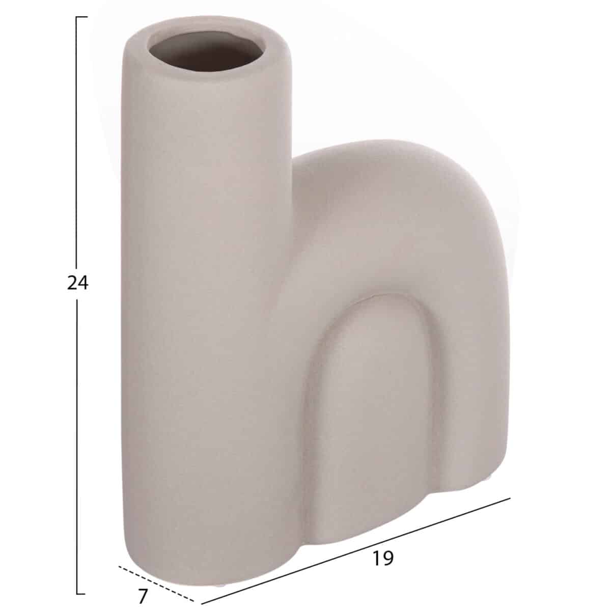 ΕΠΙΤΡΑΠΕΖΙΟ ΚΕΡΑΜΙΚΟ ΔΙΑΚΟΣΜΗΤΙΚΟ ARCON HM4640.03 ΓΚΡΙ ΜΑΤ 19x7x24Υ εκ. - Image 2