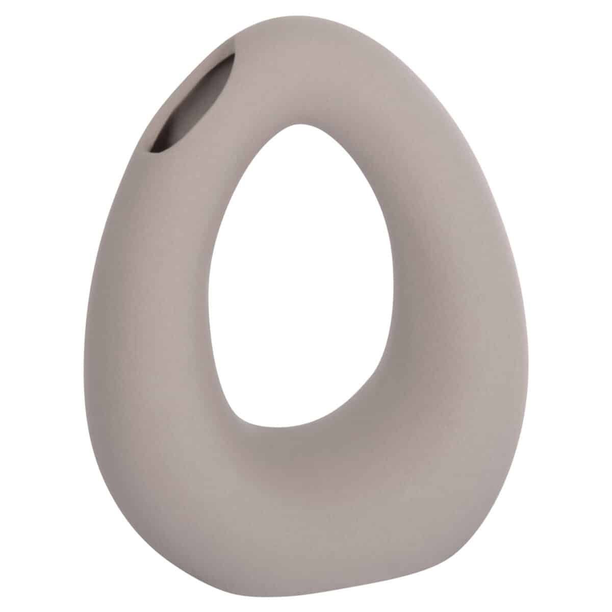 ΕΠΙΤΡΑΠΕΖΙΟ ΚΕΡΑΜΙΚΟ ΔΙΑΚΟΣΜΗΤΙΚΟ ELLIPTO HM4644.03 ΓΚΡΙ ΜΑΤ 16,5x9x20Υεκ