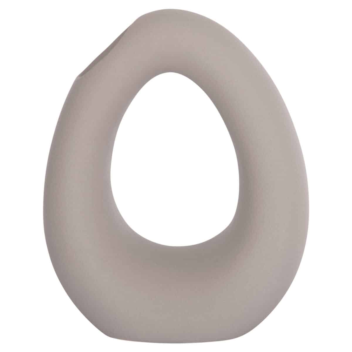 ΕΠΙΤΡΑΠΕΖΙΟ ΚΕΡΑΜΙΚΟ ΔΙΑΚΟΣΜΗΤΙΚΟ ELLIPTO HM4644.03 ΓΚΡΙ ΜΑΤ 16,5x9x20Υεκ - Image 3