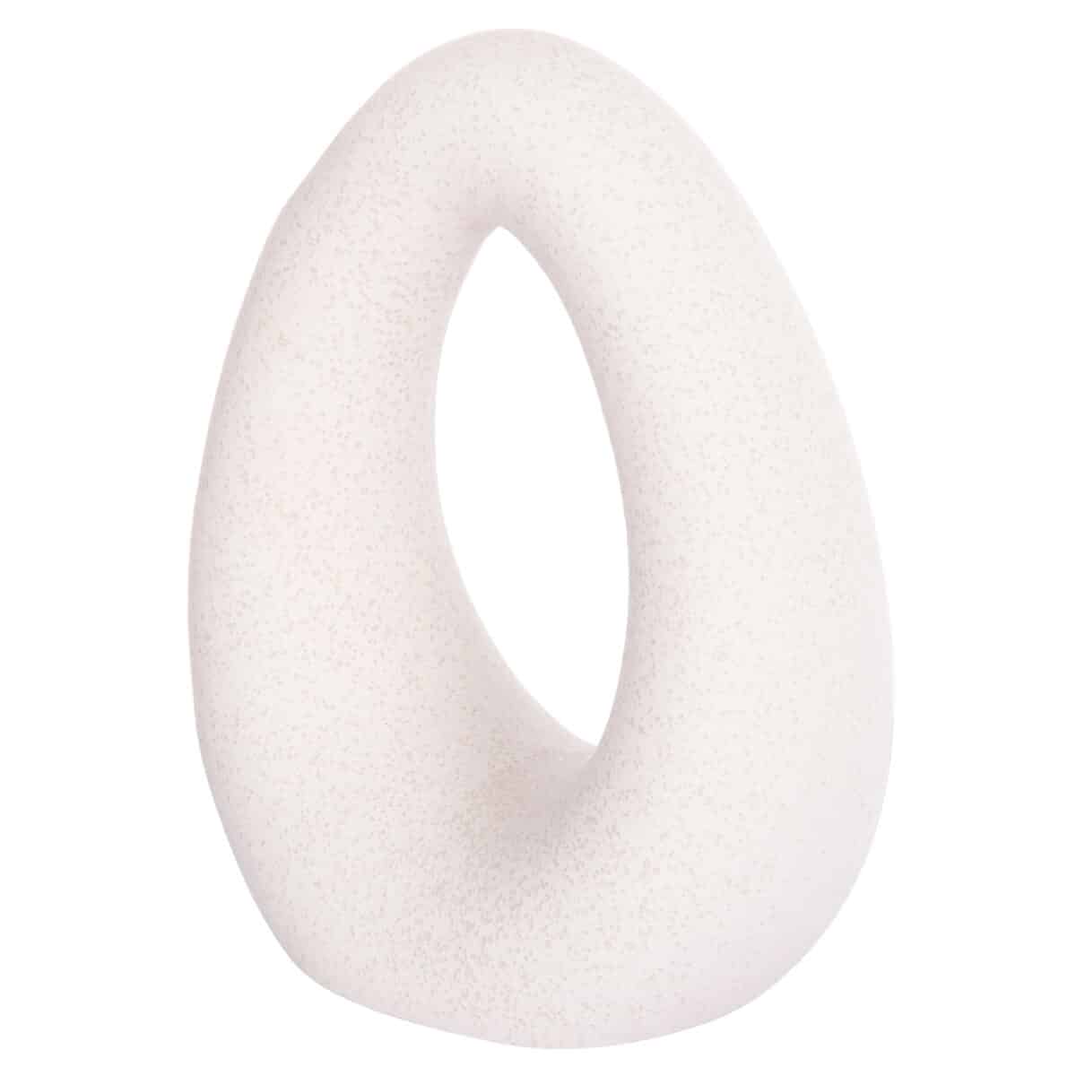 ΕΠΙΤΡΑΠΕΖΙΟ ΚΕΡΑΜΙΚΟ ΔΙΑΚΟΣΜΗΤΙΚΟ ELLIPTO HM4644.01 ΥΠΟΛΕΥΚΟ ΚΡΥΣΤΑΛΛΙΚΟ 16,5x9x20Υεκ - Image 4