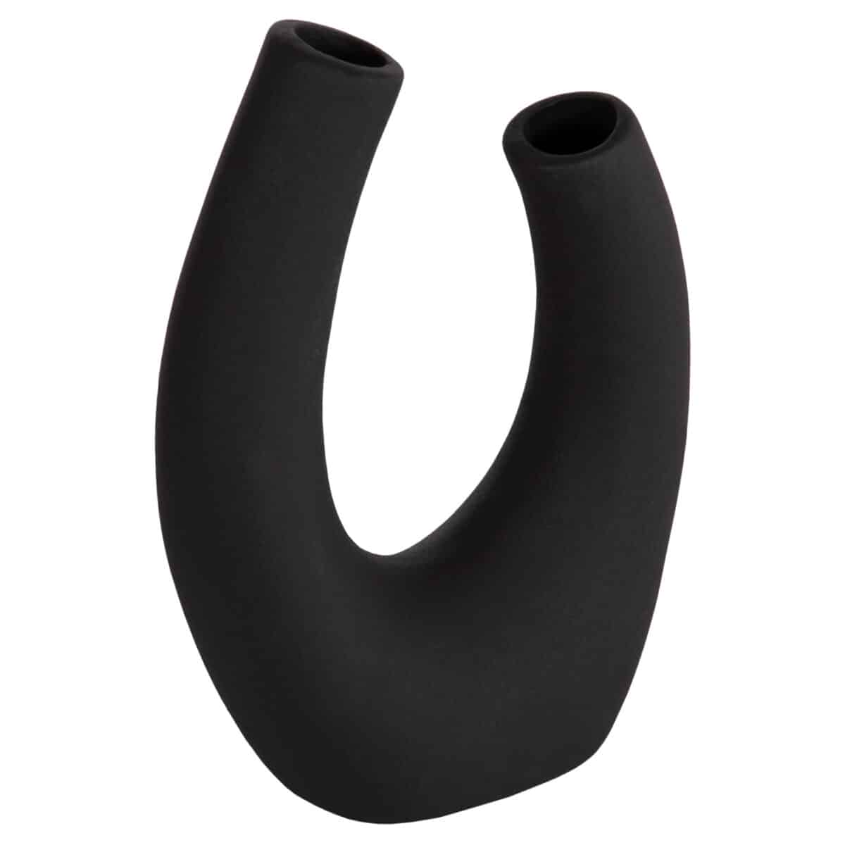 ΕΠΙΤΡΑΠΕΖΙΟ ΚΕΡΑΜΙΚΟ ΔΙΑΚΟΣΜΗΤΙΚΟ ELLIPTO HM4643.02 ΜΑΥΡΟ ΜΑΤ 15x7x21,5Υεκ