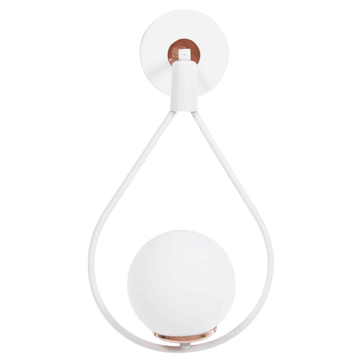 ΦΩΤΙΣΤΙΚΟ ΑΠΛΙΚΑ ΚΡΕΜΑΣΤΗ ΣΤΑΓΟΝΑ ΛΕΥΚΟ ΜΕ ΛΕΥΚΟ ΓΛΟΜΠΟ 22x20x43Yεκ.HM7640.03 - Image 3