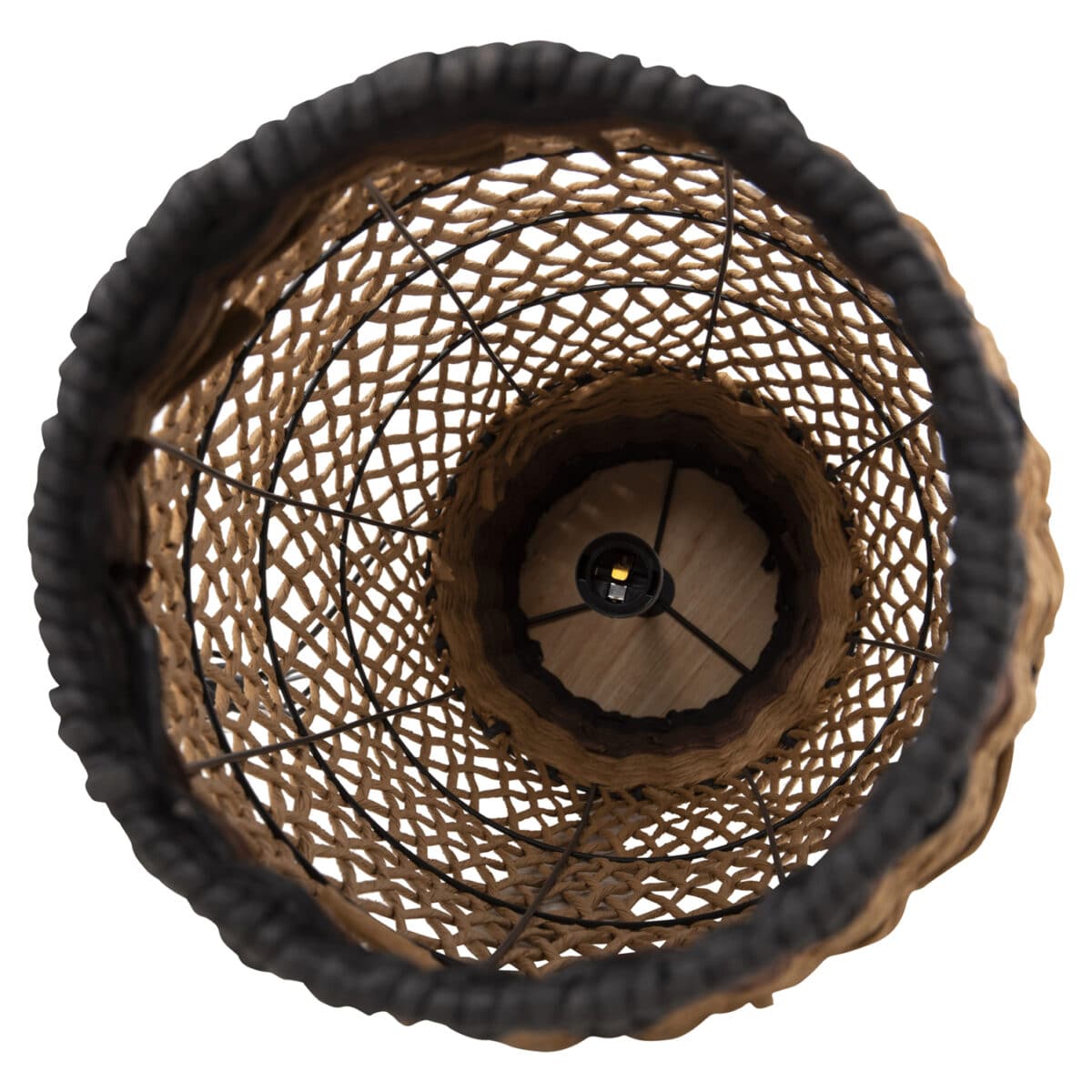 ΦΩΤΙΣΤΙΚΟ ΔΑΠΕΔΟΥ HM4343 ΜΕΤΑΛΛΟ-PAPER ROPE ΣΕ ΜΠΕΖ ΑΜΜΟΥ-ΜΑΥΡΟ Φ30X120Υεκ. - Image 7