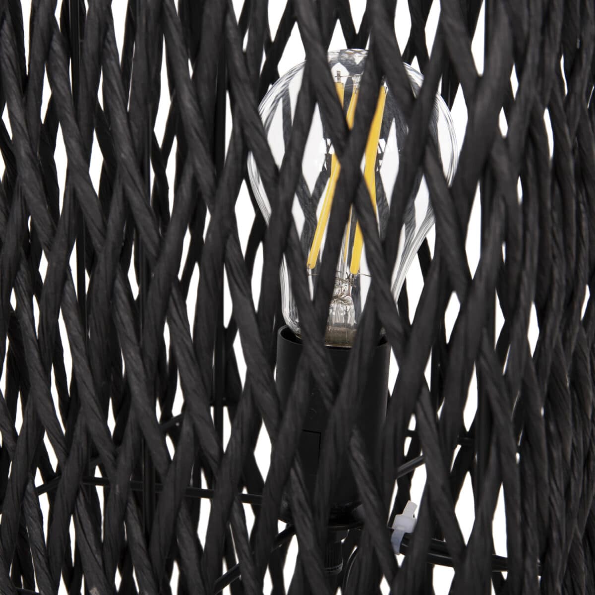 ΦΩΤΙΣΤΙΚΟ ΔΑΠΕΔΟΥ HM4355 ΜΕΤΑΛΛΟ-PAPER ROPE ΣΕ ΜΠΕΖ ΑΜΜΟΥ-ΜΑΥΡΟ 21x21x119,5Υεκ. - Image 7