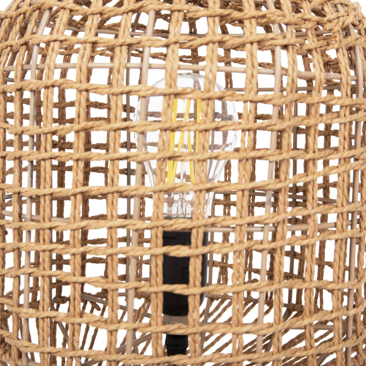 ΦΩΤΙΣΤΙΚΟ ΔΑΠΕΔΟΥ HM4359 ΜΕΤΑΛΛΟ-PAPER ROPE ΣΕ ΚΑΦΕ-2 ΛΑΜΠΕΣ Φ25x78,5Υεκ. - Image 6