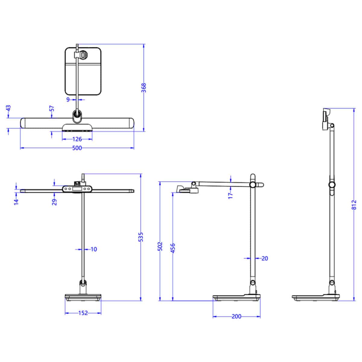 ΦΩΤΙΣΤΙΚΟ ΓΡΑΦΕΙΟΥ LED BLAIN PRO HM4447.08 ΑΣΗΜΙ ABS ΚΑΙ ΑΛΟΥΜΙΝΙΟ 36,8x81Υεκ - Image 2