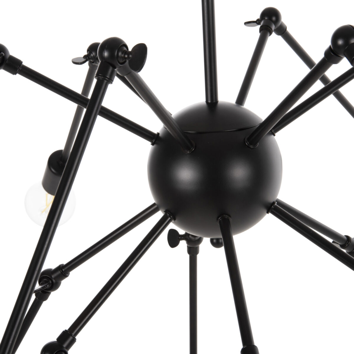 ΦΩΤΙΣΤΙΚΟ ΟΡΟΦΗΣ 12-ΦΩΤΟ HM4167 ΜΑΥΡΟΙ ΜΕΤΑΛΛΙΚΟΙ ΑΡΘΡΩΤΟΙ ΒΡΑΧΙΟΝΕΣ Φ92x120Υεκ - Image 6