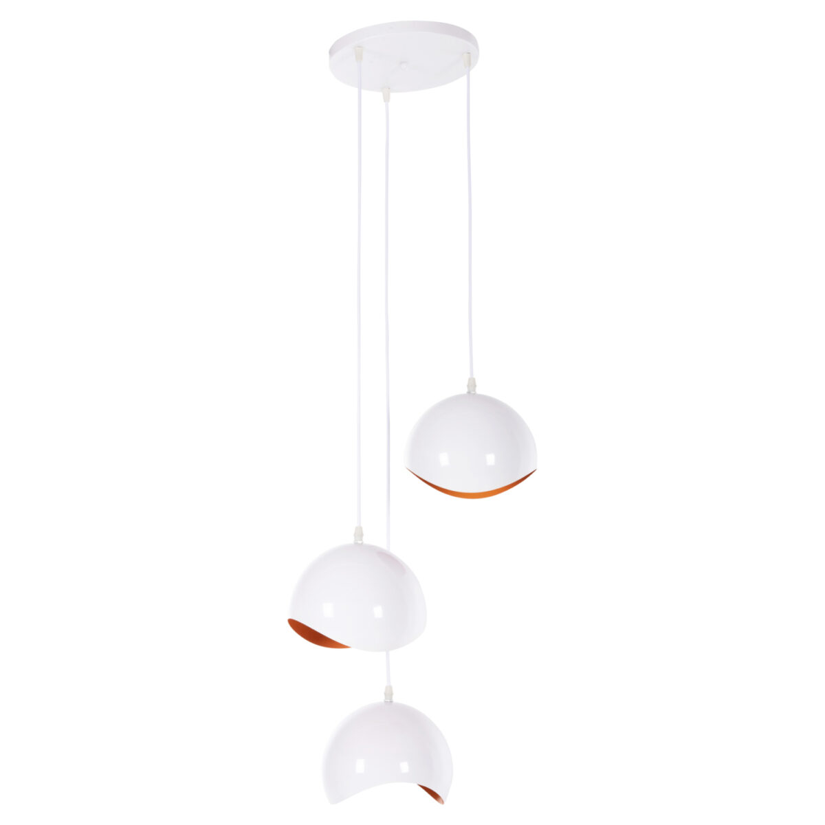 ΦΩΤΙΣΤΙΚΟ ΟΡΟΦΗΣ 3-ΦΩΤΟ HM4166.02 ΜΕΤΑΛΛΙΚΕΣ ΣΦΑΙΡΕΣ ΛΕΥΚΟ-ΠΟΡΤΟΚΑΛΙ Φ20x112Υ - Image 3