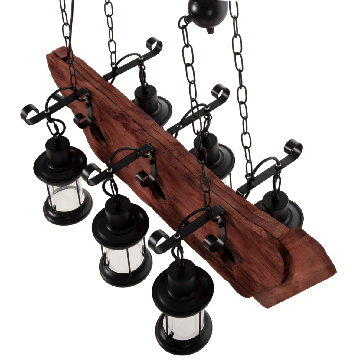 ΦΩΤΙΣΤΙΚΟ ΟΡΟΦΗΣ 6-ΦΩΤΟ ΚΡΕΜΑΣΤΟ HM4117 ΞΥΛΟ-ΜΕΤΑΛΛΟ-ΓΥΑΛΙ 116Υεκ - Image 5