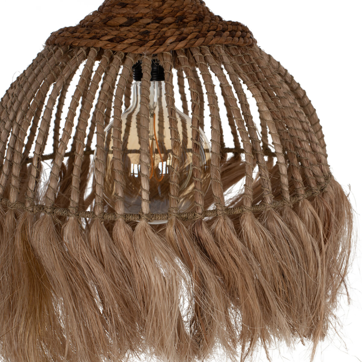 ΦΩΤΙΣΤΙΚΟ ΟΡΟΦΗΣ ΑΠΟ ΚΑΝΝΑΒΗ ΜΑΝΙΛΑΣ ΣΕ ΦΥΣΙΚΟ ΧΡΩΜΑ ΜΕ ΚΡΟΣΙΑ 36x36x45Υεκ.HM7751 - Image 3