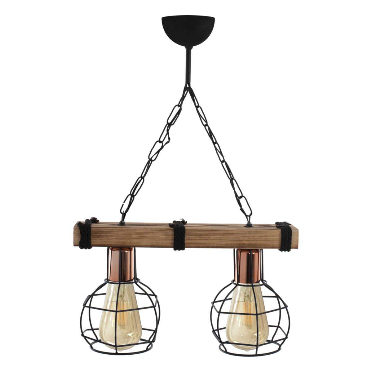 ΦΩΤΙΣΤΙΚΟ ΟΡΟΦΗΣ ΔΙΦΩΤΟ ΜΕ ΞΥΛΟ ΚΑΙ ΜΕΤΑΛΛΙΚΑ ΠΛΕΓΜΑΤΑ 40x16x63Υεκ.HM7681.01 - Image 3