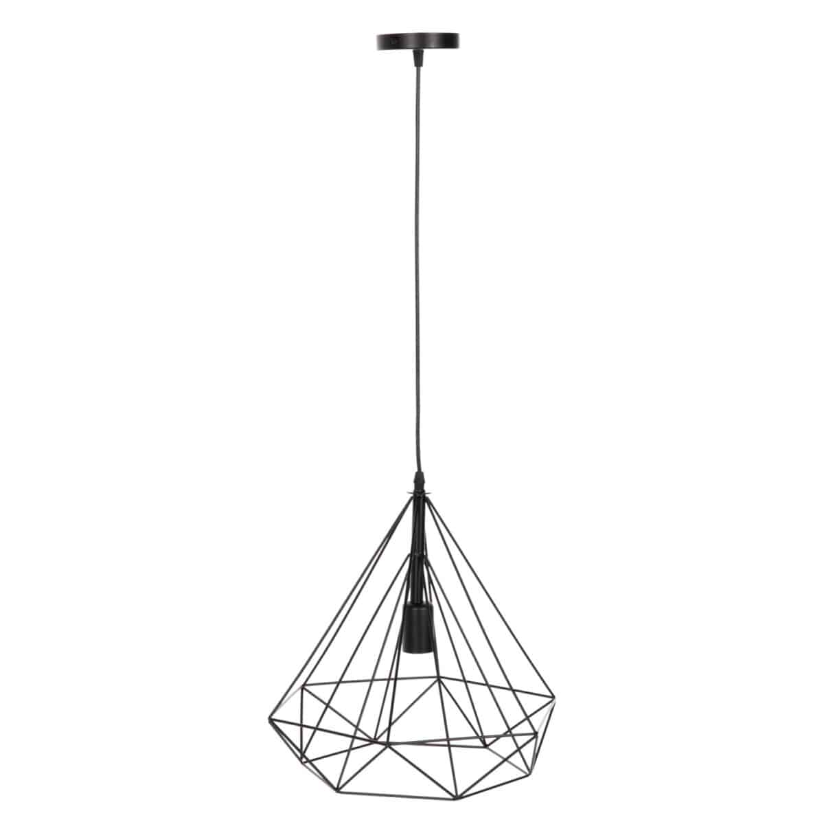 ΦΩΤΙΣΤΙΚΟ ΟΡΟΦΗΣ ΚΡΕΜΑΣΤΟ HM4040 ΜΕΤΑΛΛΙΚΟ ΚΑΠΕΛΟ ΜΑΥΡΟ 25x22x123Yεκ. - Image 3