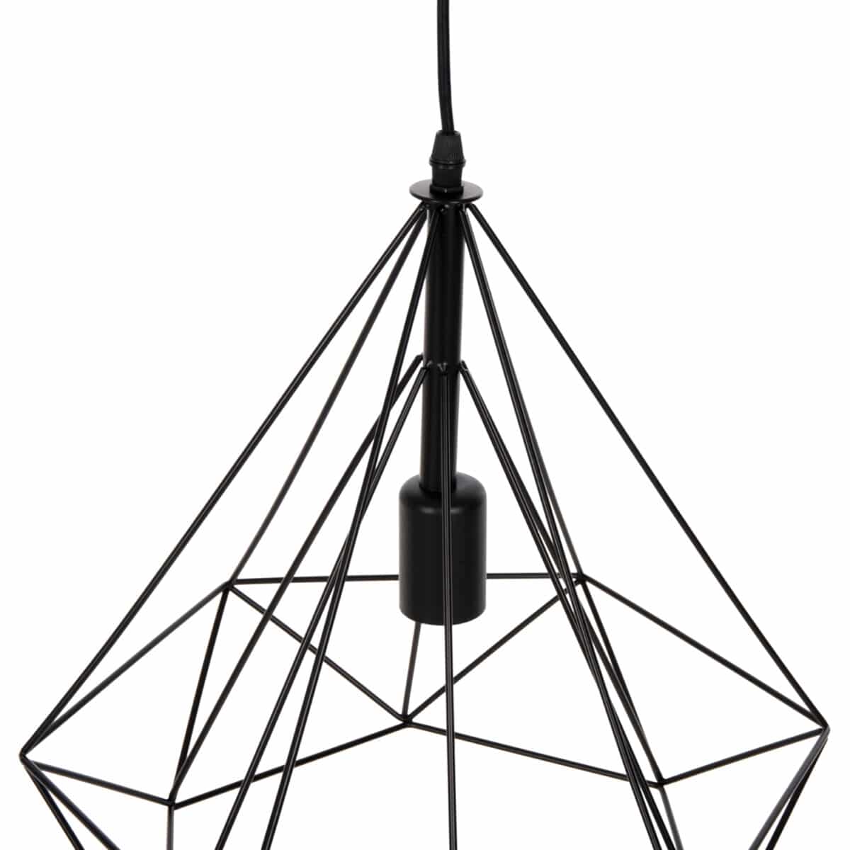 ΦΩΤΙΣΤΙΚΟ ΟΡΟΦΗΣ ΚΡΕΜΑΣΤΟ HM4040 ΜΕΤΑΛΛΙΚΟ ΚΑΠΕΛΟ ΜΑΥΡΟ 25x22x123Yεκ. - Image 4